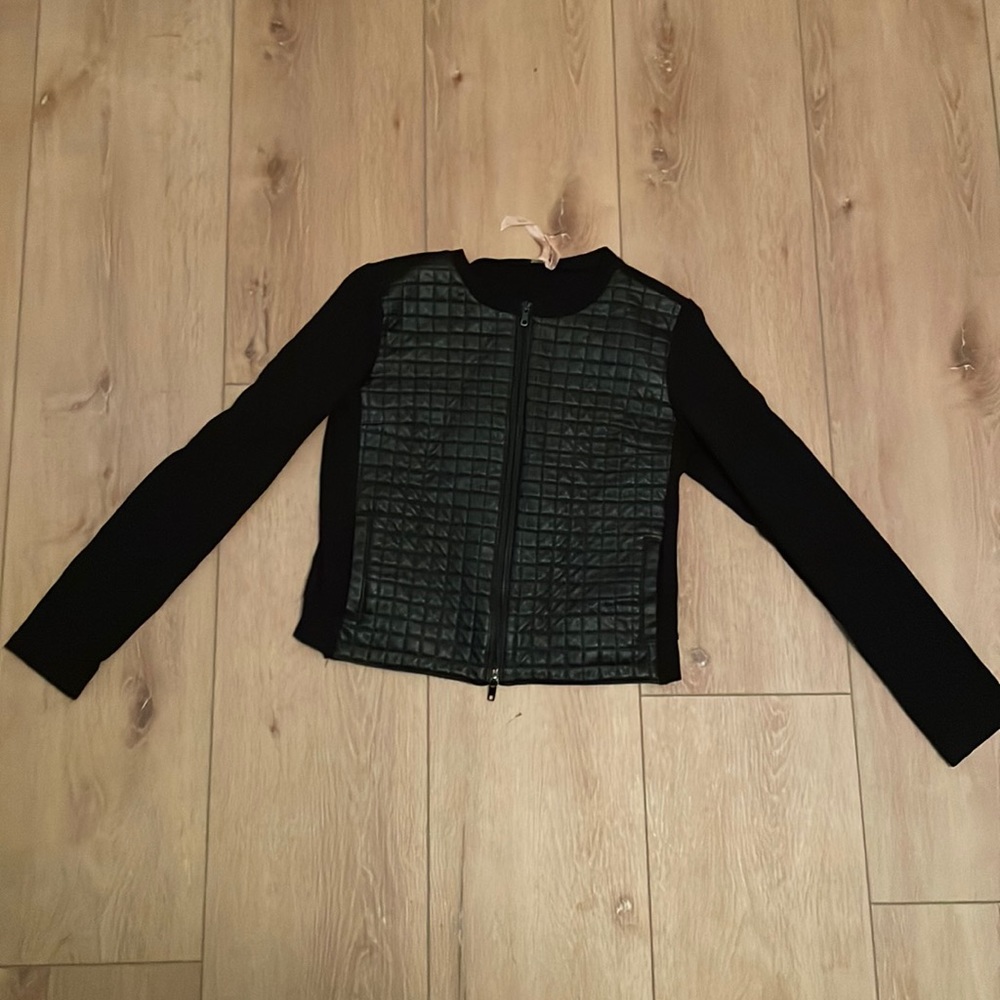 Bailey 44 Faux Leather Front Quilted Jacket